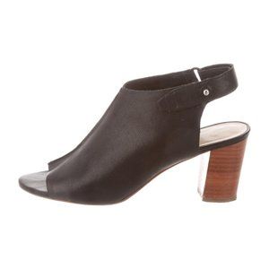 LOEFFLER RANDALL Leather Peep-Toe Pumps Size: 7